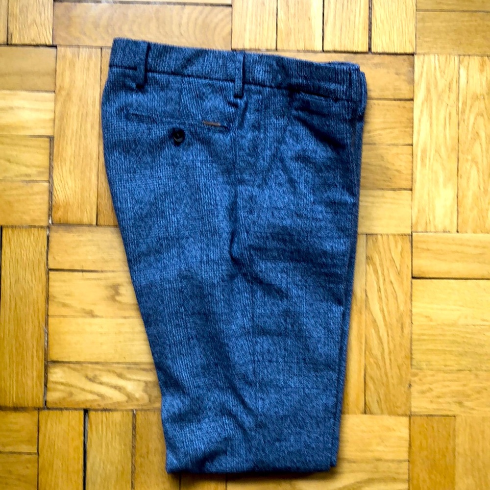 Massimo Dutti blue gingham slim trousers 30x30